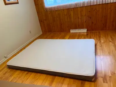 Sommier et base de lit en métal avec roues-lit double, View more