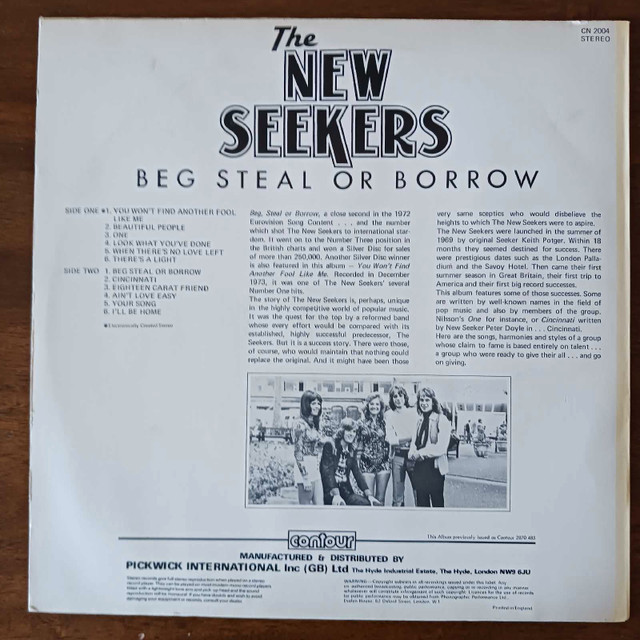 The New Seekers-Beg Steal Or Borrow-CM-2004 in CDs, DVDs & Blu-ray in Hamilton - Image 4