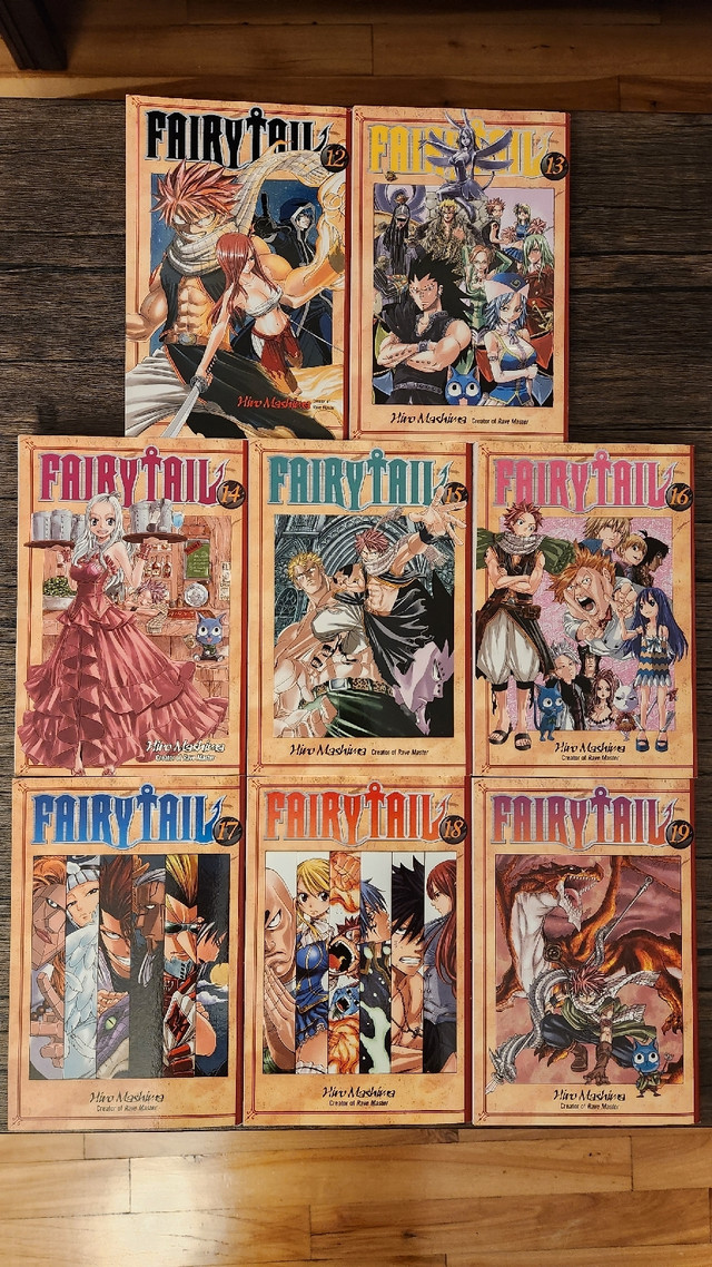 Manga Fairy Tail 12 à 19 Anglais Neufs dans Bandes dessinées  à Ville de Montréal