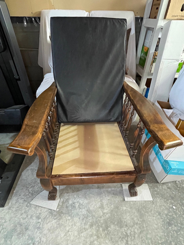 Antique solid wood Morris recliner armchair - must sell in Chairs & Recliners in Kingston