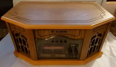 CURTIS PHONOGRAPH + AM/FM + CD PLAYER, View more