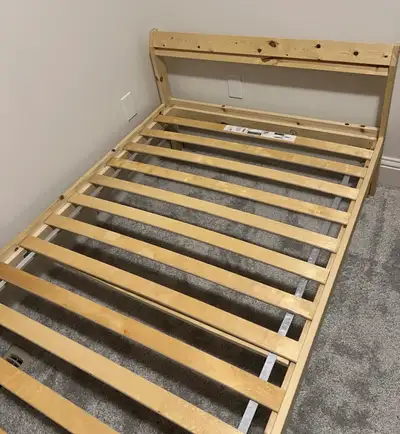 IKEA NEIDEN Twin Bed Frame with Slats - Solid Pine, View more