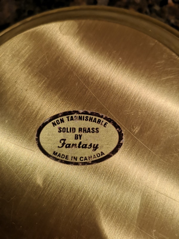 Beautiful Brass Plate and Gold Trimmed Glasses. Free Stuff Edmonton