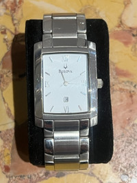 Men's or ladies Accutron A4 Tank Style stainless watch