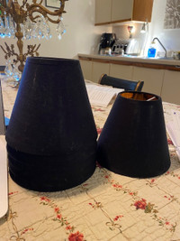 6 Chandelier Lampshades, Black, Gold, PERFECT CONDITION