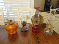 4 Vintage Oil Lamps each priced in the ad -P&A Risdon, Eagle