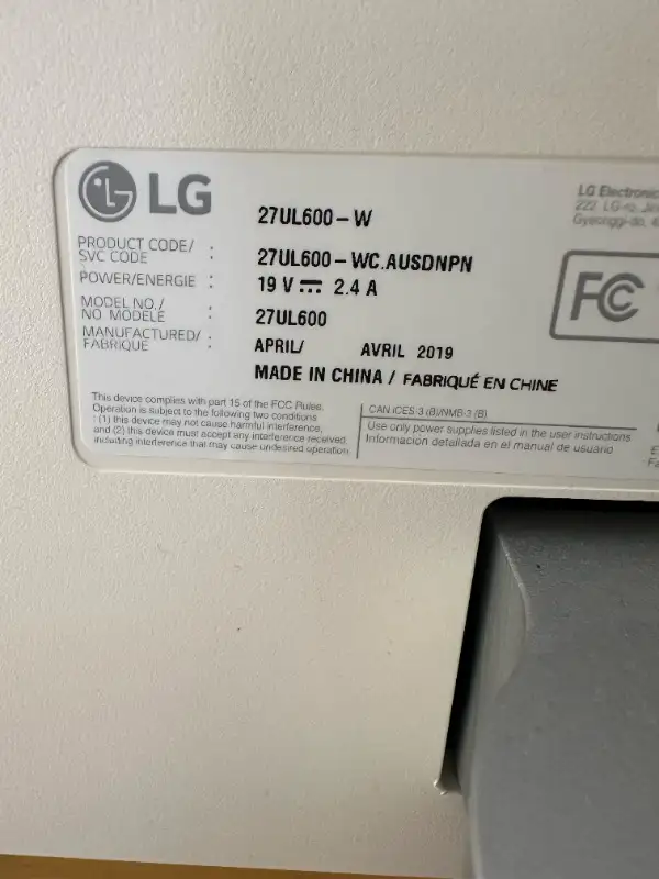 LG 4K 27" Monitor 27UL600-W HDR62863280270851121