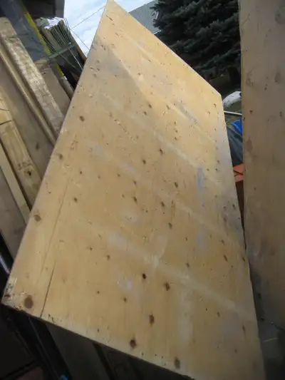 3 full 1/2" plywood & 2 partial; rough. 1- sheet wafer board., View more