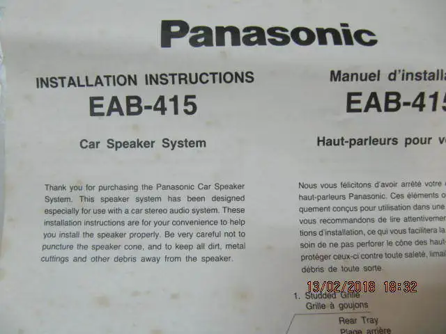 ClassicPanasonic EAB-415 Direct Sound 4x10 Car Speakers 1970-80s in Arts & Collectibles in Mississauga / Peel Region - Image 9
