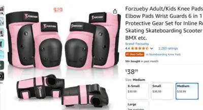 brand new, Forzueby Adult/Kids Knee Pads Elbow Pads Wrist Guards, View more