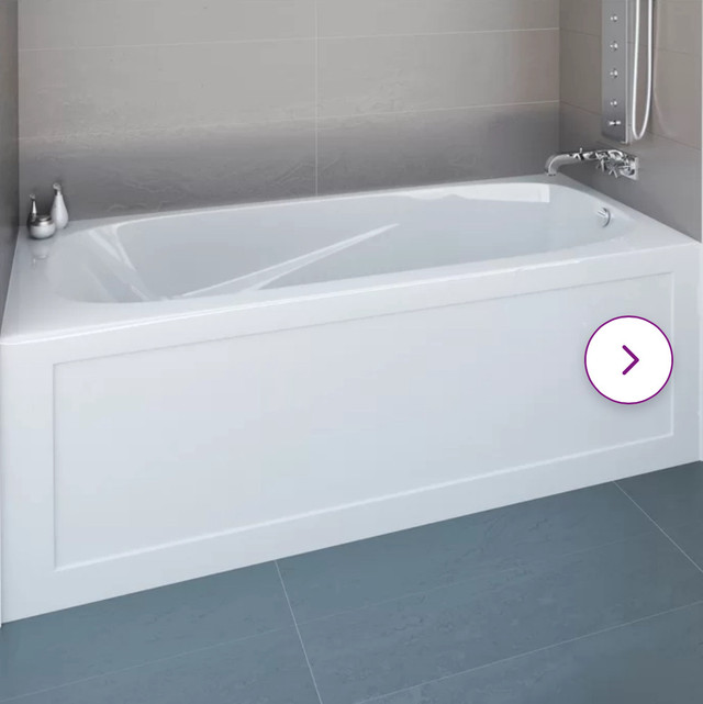 Mirolin Phoenix 60 x 30-in White Acrylic Bathtub with Left Right in Plumbing, Sinks, Toilets & Showers in City of Toronto - Image 2