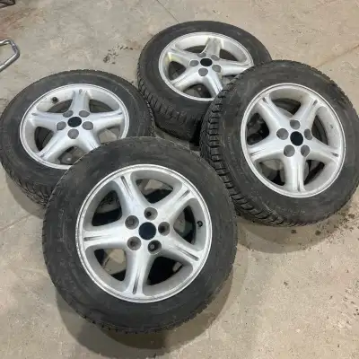 Set of four 205/60R16 General Altimax Arctic 12 snow tires with about 70% tread remaining. Mounted o...