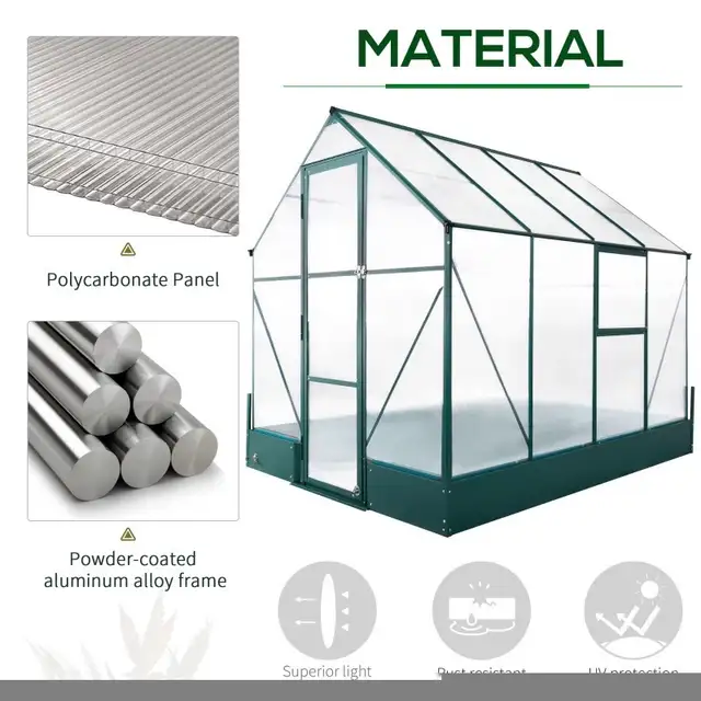 8.2' x 6.2' Greenhouse Aluminum Frame in Patio & Garden Furniture in Markham / York Region - Image 5