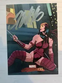 Frank Cho signed card Elektra Marvel Comics 