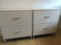 Two White & Sturdy Filling Cabinets Melamine Great Look