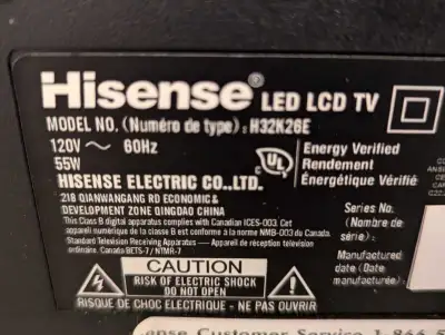 Hisense flat screen TV Measurement 32 inches It comes with Ruko selling it for 30.00 There are in ex...