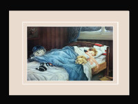 Dream Team framed print by Shirley Deaville mated with V Groove
