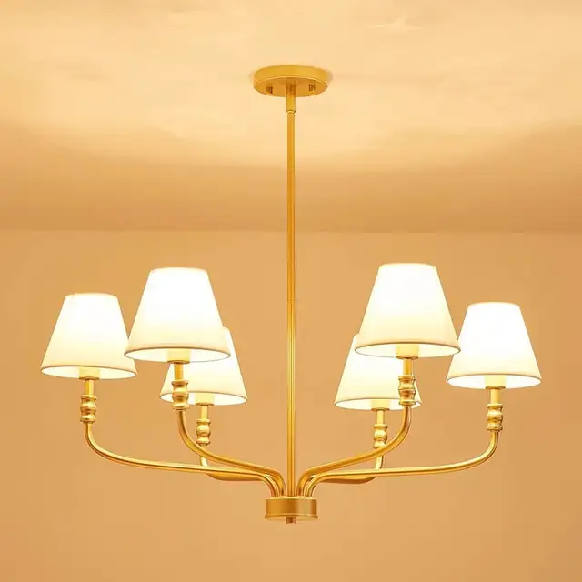 SAINT MOSSI 6-Light Gold Chandelier - Model SM-DY-24003 in Indoor Lighting & Fans in City of Toronto - Image 4