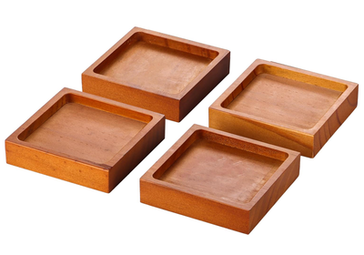 Solid Wood Bed Risers 1" Furniture Pad Set of 4 New, View more