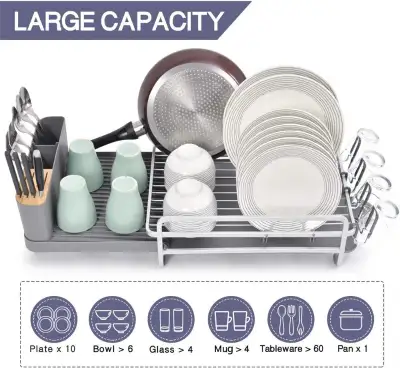 TOOLF DISH RACK AND DRAINBOARD SET, View more