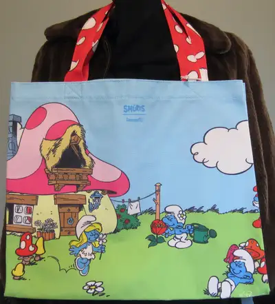 NEW Smurfs Canvas Cotton Tote Bag by Loungefly, View more