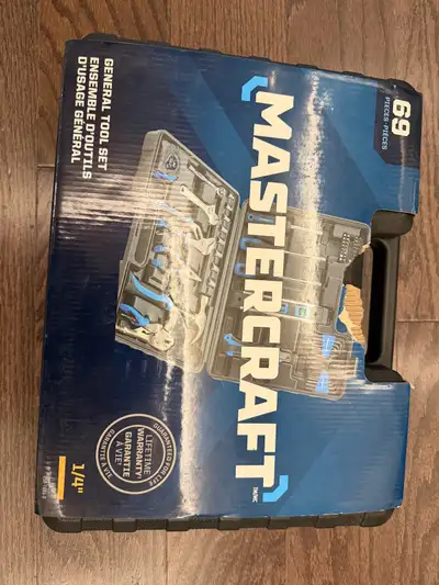 I am selling a Brand New Mastercraft general tool set with 69 pieces, perfect for various household...