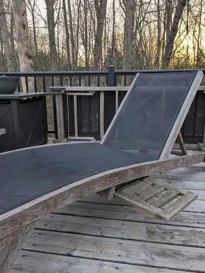 Teak loungers in excellent condition, View more