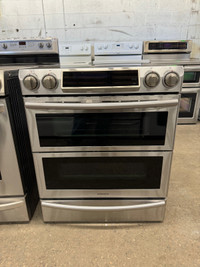  Samsung stainless steel double oven slide in stove