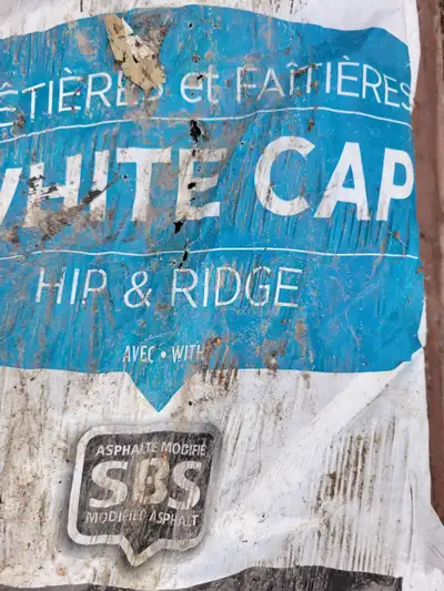 2 pkgs of Brown Stone colored Hip& Ridge "White Cap" designation shingles If add is up they are stil...
