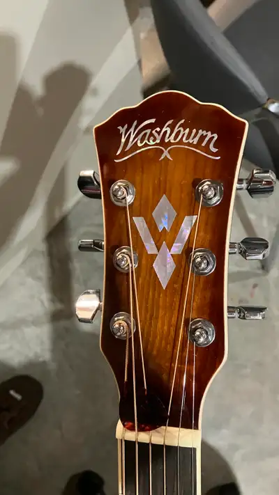 Washburn electro acoustic guitar with bag+complete guitar pack, View more