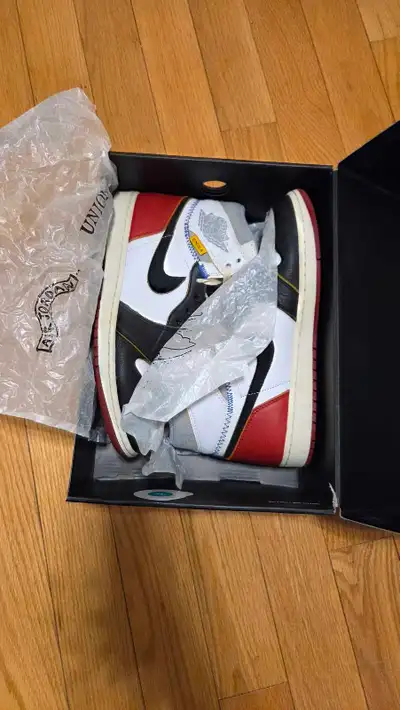 Union "Black Toe" Jordan 1 High , View more