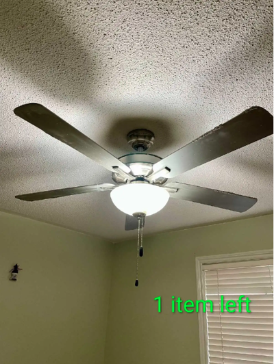 52" Ceiling Fan with Light - 5-Blade - Excellent Condition, View more