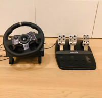 Logitech driving  racing wheel and floor pedals. * VERY CHEAP *