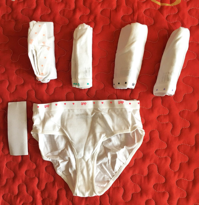 GAP Girl's 5-Pack Underwear, Sizes 6-7, White in Kids & Youth in City of Toronto