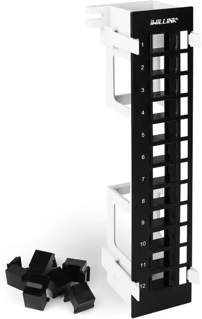 Two (2) - 12 Port Blank Keystone Patch Panel, View more