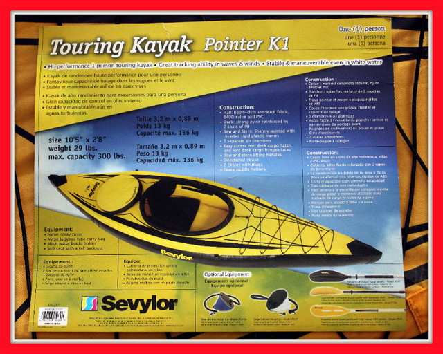 Kayak "Sevylor"  one person, inflatable in Water Sports in Peterborough