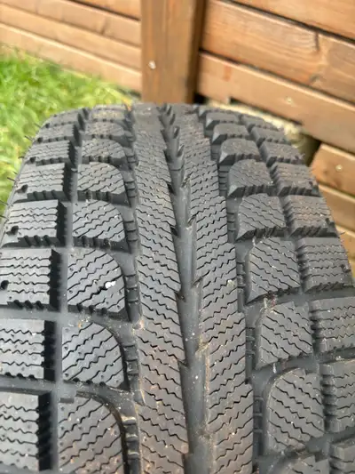 Up for grabs are two (2) Mazzini Snow Leopard and one (1) Maxtrek Trek 7 winter tires. 215/45R17. Th...