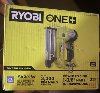 BRAND NEW! Ryobi air strike headless pin nailer 