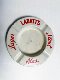 Vintage Labatt Porcelain Ashtray
