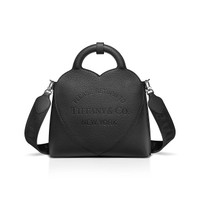 Tiffany Heart Leather Bag Black  