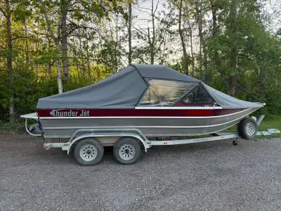 Boat has 350 kodiak and hamilton 212 pump with 91hrs on them. 5/8 teflon on bottom, 12 degree hull,...