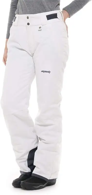 White insulated Ski Pants Size XL 16-18 Waist 33-36 with Velcro ti cinch waist tighter. Hips 45-47 8...