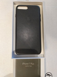 Étui de protection en cuir iPhone 7 Plus Leather case Gris foncé