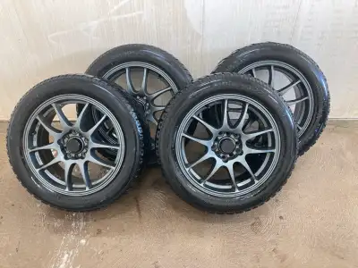 These are a set of used VW/Audi rims that are perfect for winter tires, measuring 16 inches in diame...