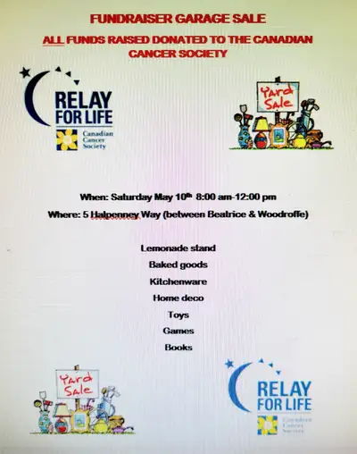 ALL funds raissd are donated to the Canadian Cancer Society! Puzzles, books, games, home deco, kitch...