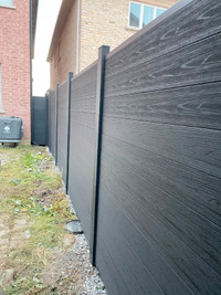 Black colour Composite fence, design as you like