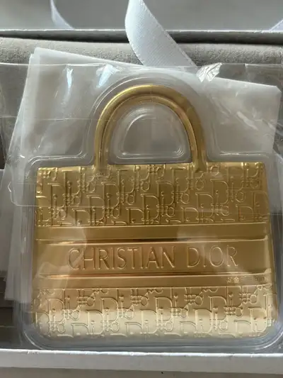 Christian Dior gold foil keychain / bag enhancement, View more