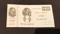Ancien billet de loterie, Super-Loto 1972