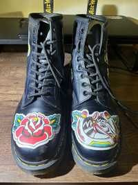 Doc Martens Chris Lambert Black Tattoo BootsSize 11M