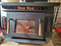 Wood burning stove w/ pipe